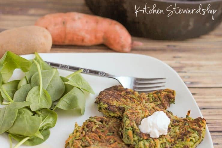 Easy Potato Vegetable Pancakes with Spinach