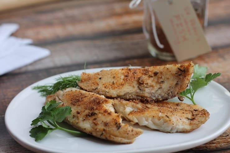 Pan fried Tilapia with St Peters Spicy Fish Seasoning