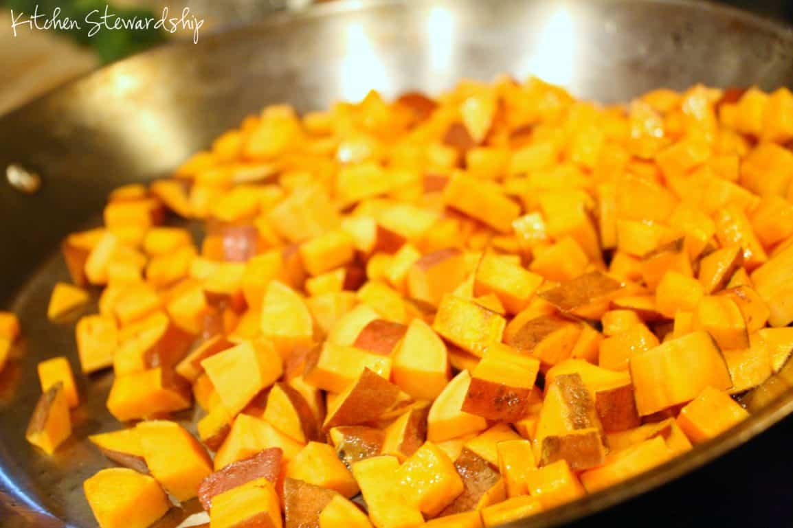 Paleo Sweet Potato, Broccoli, and Egg Hash