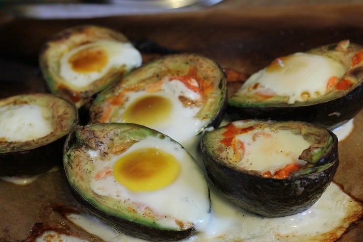 Egg in Avocado not our favorite dish