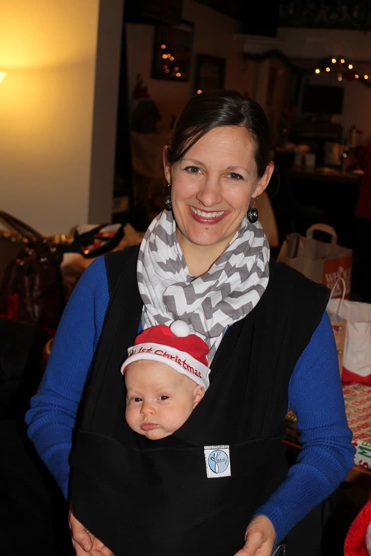 Floating Head First Christmas Moby Wrap 1