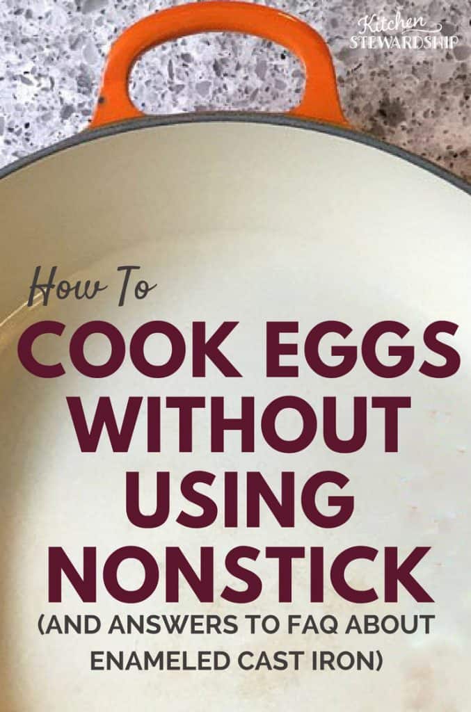 Can you actually cook eggs without using a teflon pan? Learn the secret how -- with photographic proof! Get answers to your FAQ's about using enameled cookware, like Le Creuset.