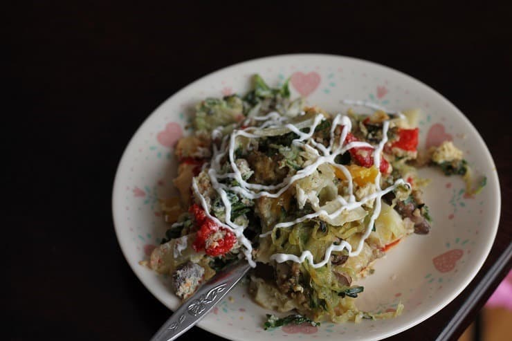 Leftover Veggie Hash with Sausage