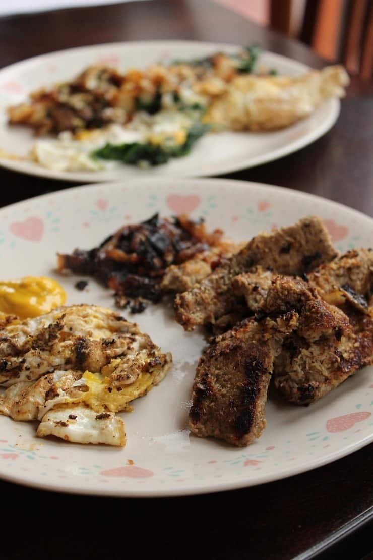 Saturday Breakfast Fried Liver and Onions and Egg