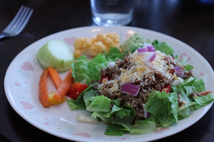 Taco Salad with Guacamole and Fresh Veggies Company Meal