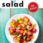 cherry tomato salad on plate