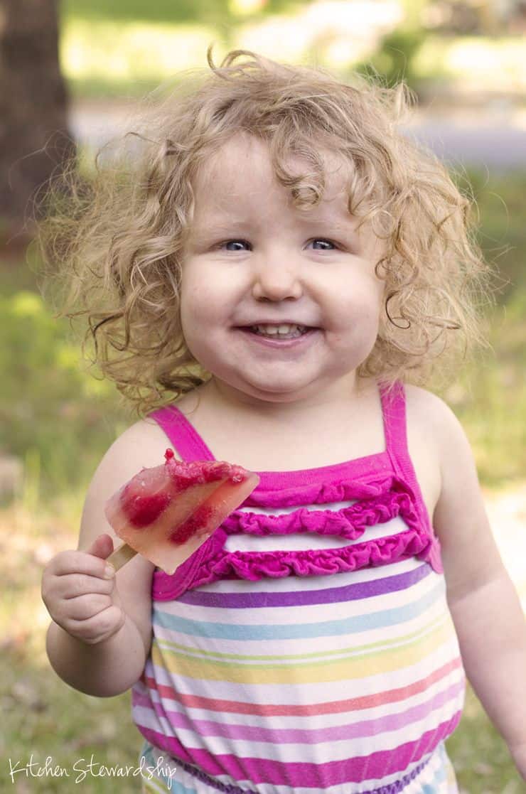 Little girl enjoying a diary-free popsicle