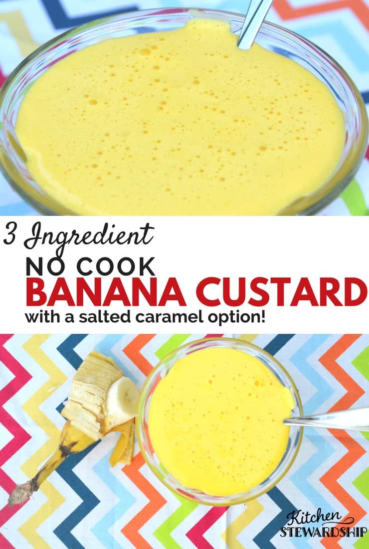 3 Ingredient no cook banana custard