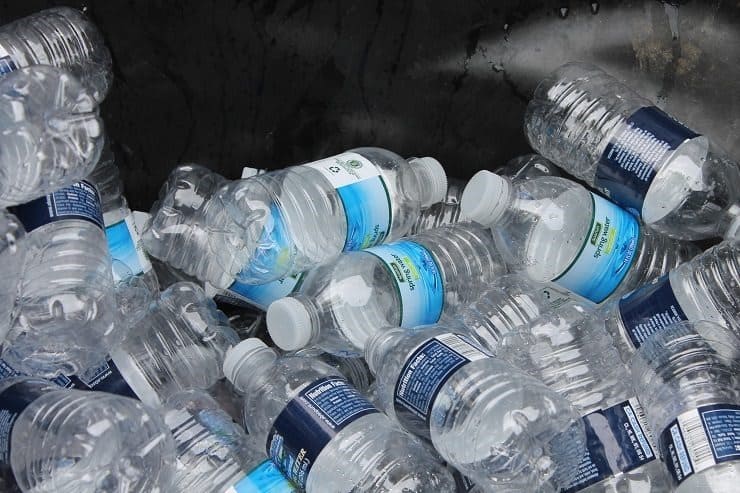 Recycling hundreds of water bottles from school walk a thon 1