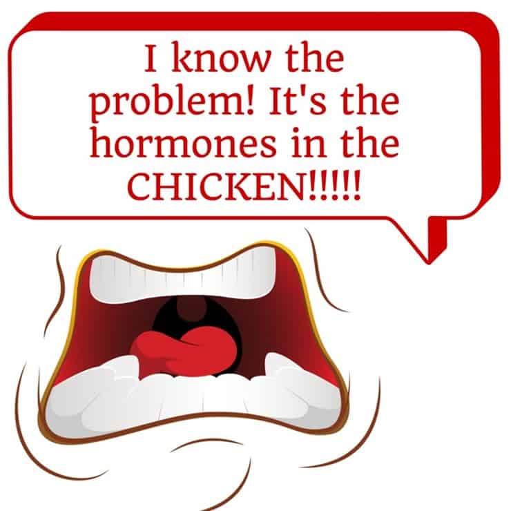 Screaming about hormones in chicken when it comes to early puberty think again