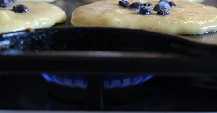 Gas Flame under Pancakes