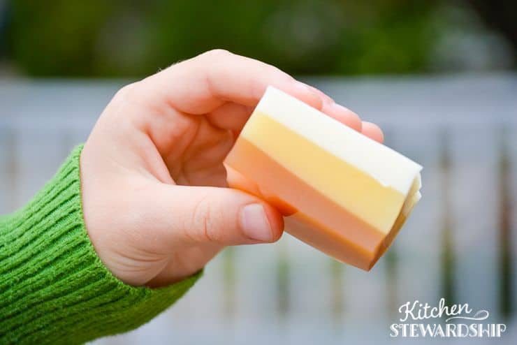 candy corn gelatin squares