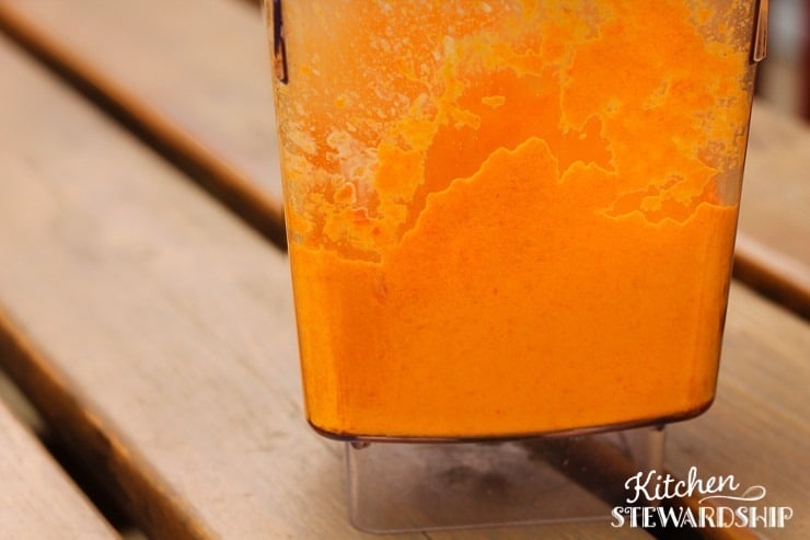 Creamy Ginger Carrot Puree for a Squooshi Reusable Food Pouch