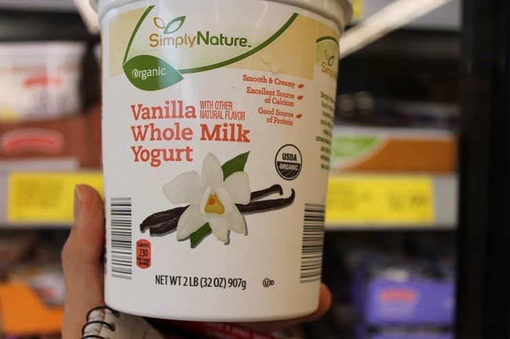 ALDI Simply Nature organic vanilla whole milk yogurt