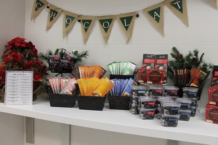 ALDI chocolates to make into holiday baskets