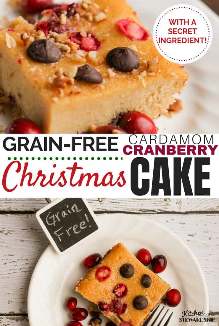 Cardamom cranberry Christmas cake