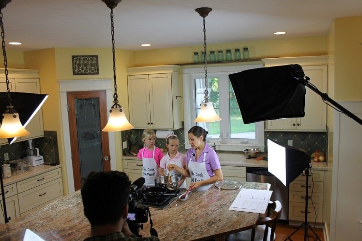 Kids Cook Real Food on the set - intermediate stove safety