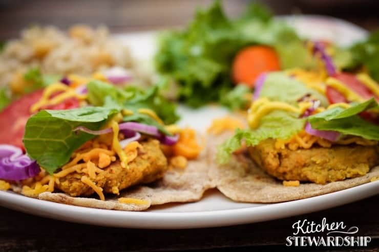 Meatless Chickpea Wraps like falafel but not deep fried