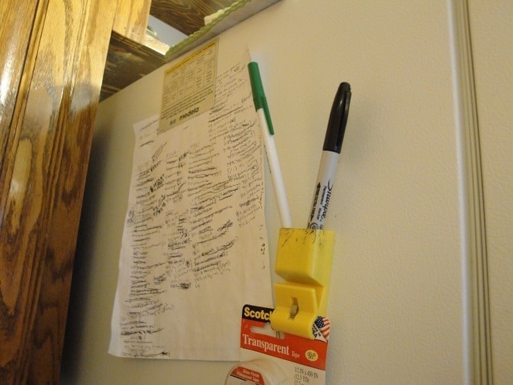 My freezer list organization - at my fingertips