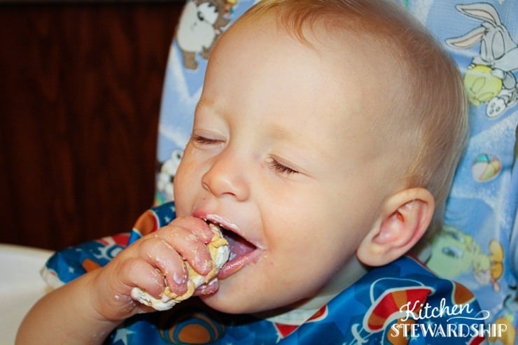 Eating Frozen Pumpkin Fudge a healthy treat for a first birthday party
