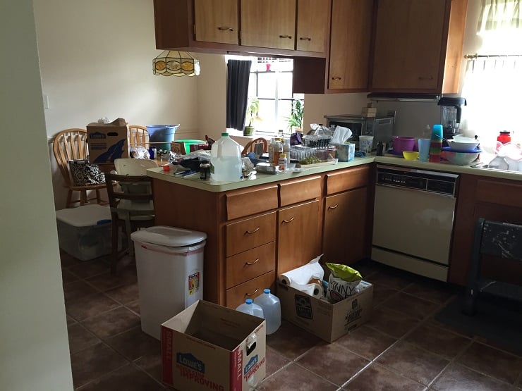 messy kitchen