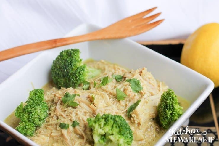 Instant Pot Curried Lemon Coconut Chicken