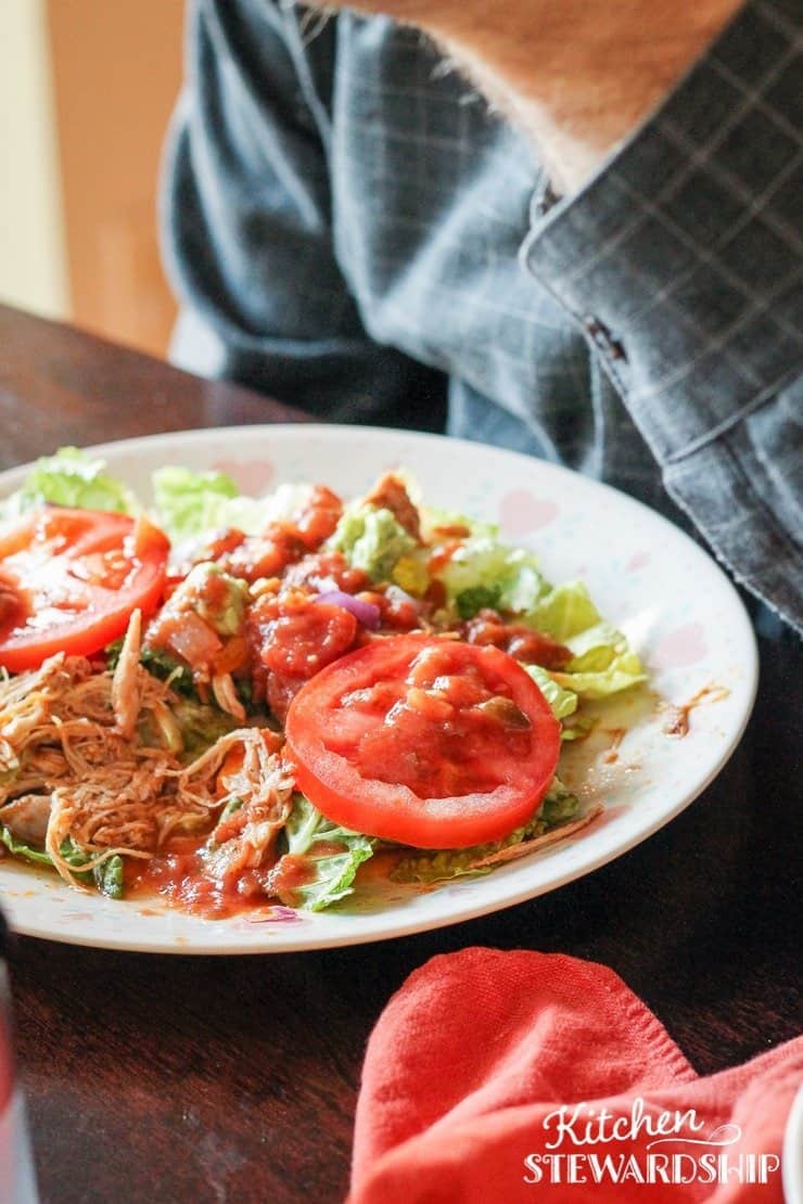 Instant Pot Pulled Chicken Taco meat from Live Simply