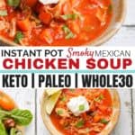 All-day flavor can be yours in a flash with the Instant Pot. This smoky Mexican chicken soup recipe has authentic flavor that is perfect for weeknight dinners.