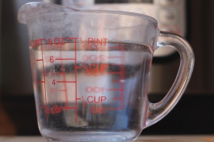 One cup water for cauli rice in the Instant Pot