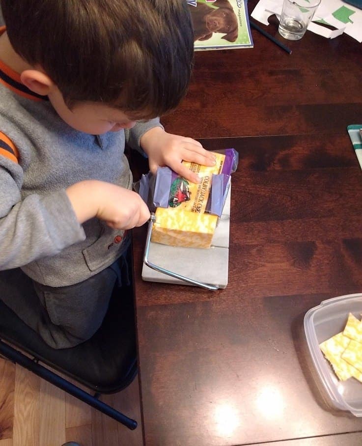 Slicing cheese at home