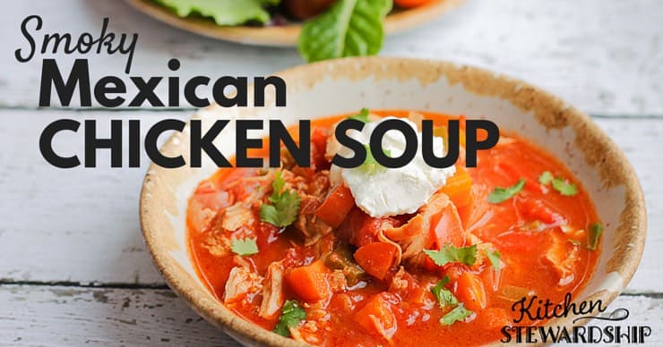 Smoky Mexican Chicken Soup in the Instant Pot or stovetop, Keto Soup