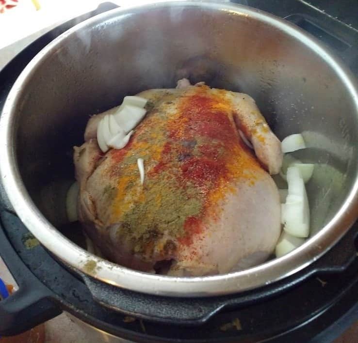 easy whole chicken in the Instant Pot