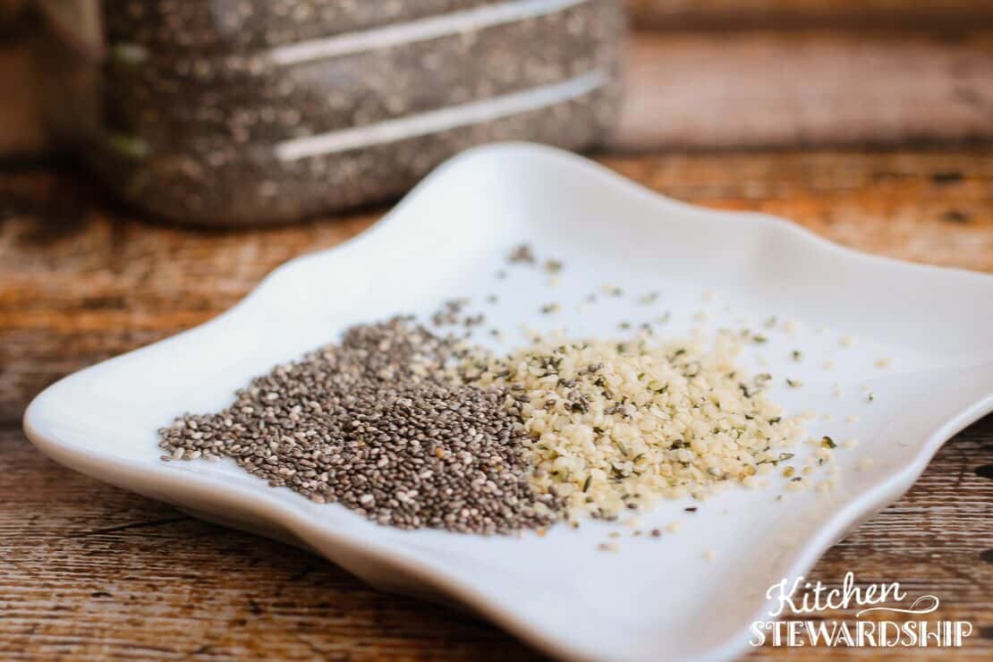 chia and hemp seeds
