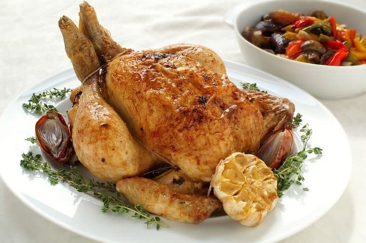 roast chicken with vegetables
