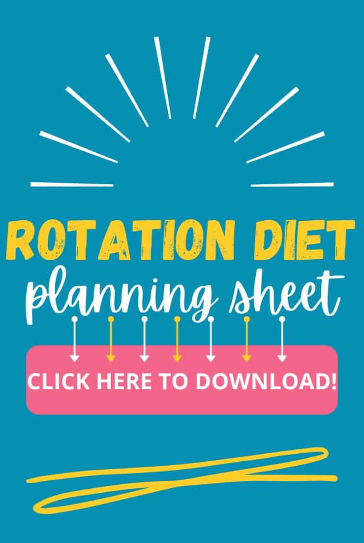 Rotation Diet Planning Sheet