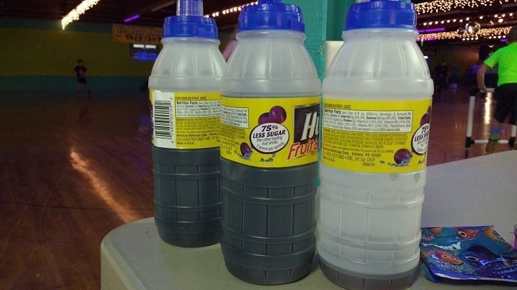 artificial sweeteners in kids' juice at the roller rink