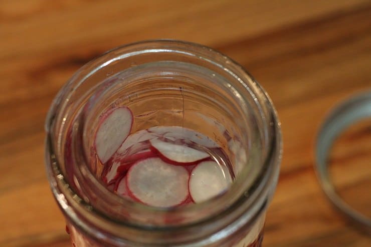 Fresh radishes ready to ferment