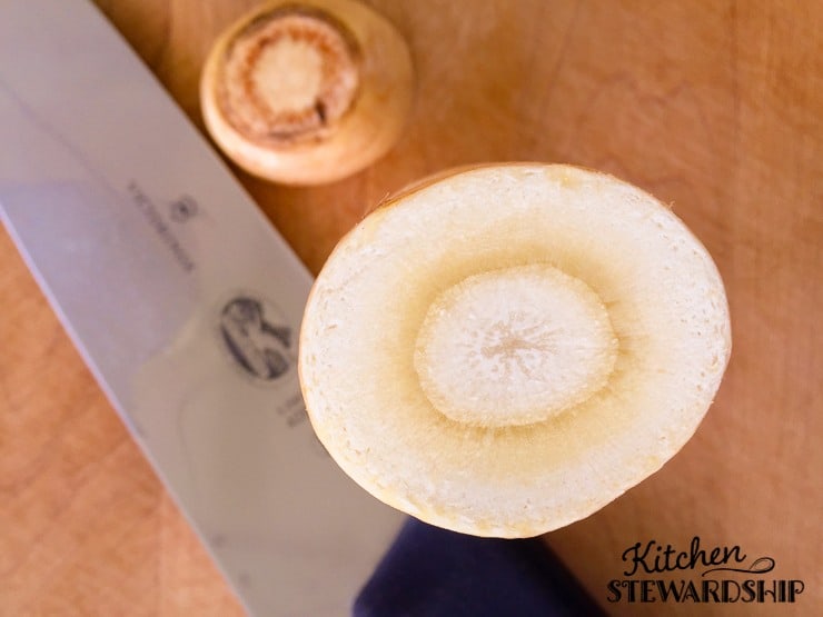 How to core a parsnip to keep it tender