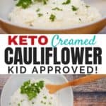 Healthy Creamed Cauliflower (the Mashed Potatoes Trick): Want to include more low-carb, healthy veggies in your meals instead of heavy mashed potatoes? Cook cauliflower as a healthy substitute!
