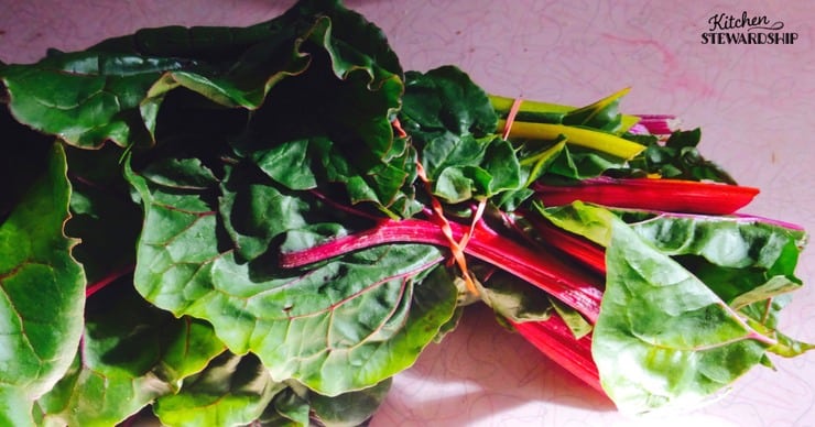 Rainbow chard from the CSA box