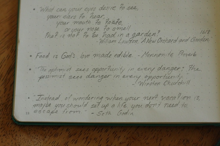 bullet journal quotes collection