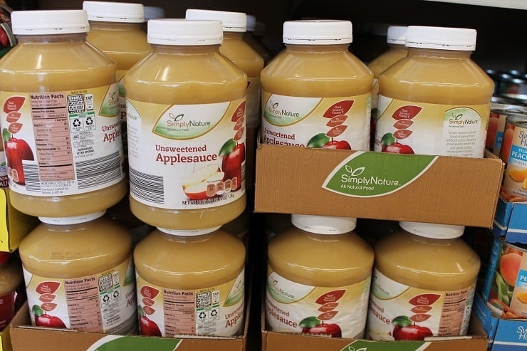 ALDI SimplyNature organic unsweetened applesauce
