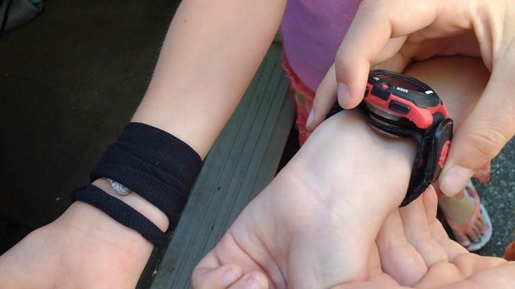 Our crazy homemade Sea Bands for a carsick kid