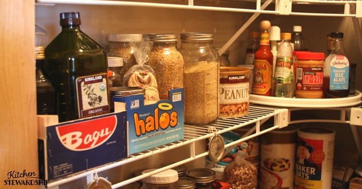 Food storage in a real food kitchen - keep a well stocked and organized pantry