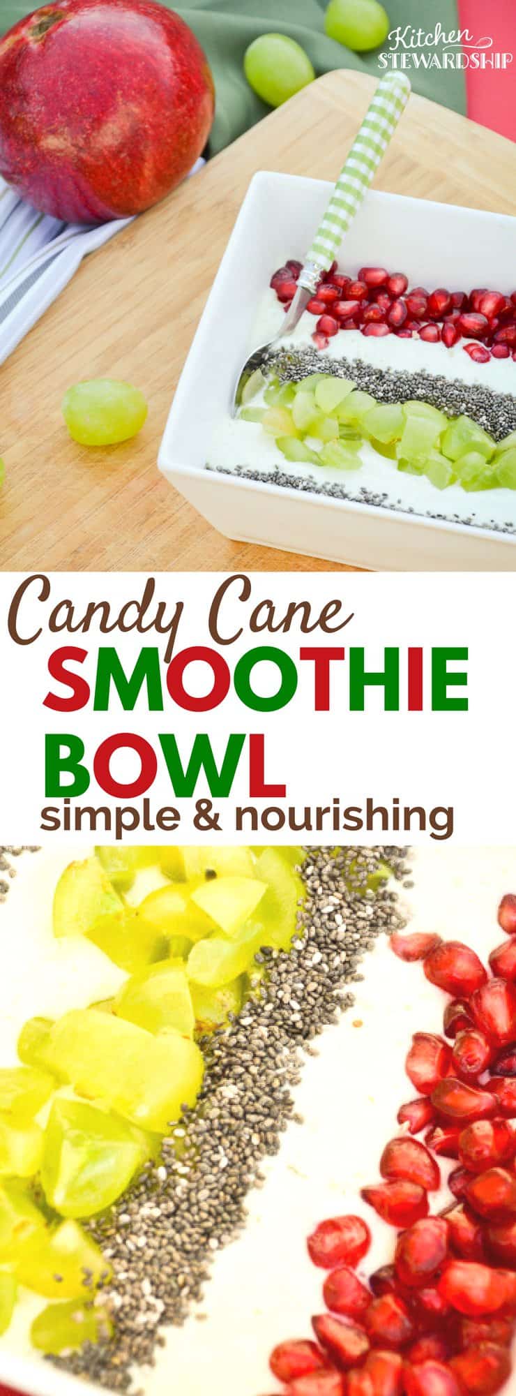 Candy Cane Smoothie Bowl