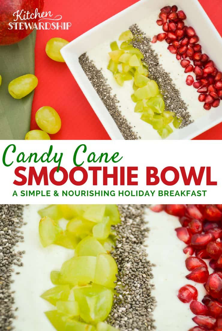 Candy Cane Smoothie Bowl