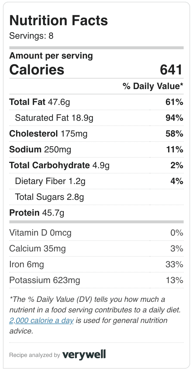 Barbecue Beef Roast Nutrition Info