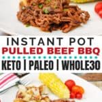 Instant Pot Beef Barbecue using a 3-pound chuck roast #cleaneatingrecipes #realfood