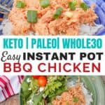 Easy BBQ chicken for slow cooker or pressure cooker - Whole30 and Paleo compliant!