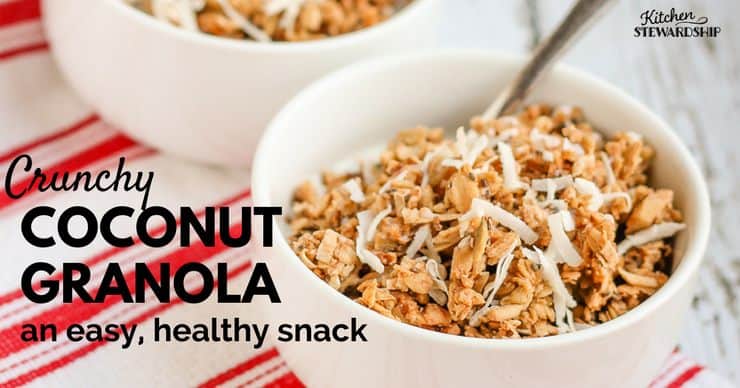 crunchy coconut granola recipe, homemade granola recipe